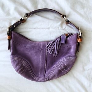 Vintage Authentic 1980s Purple Coach Mini Bag